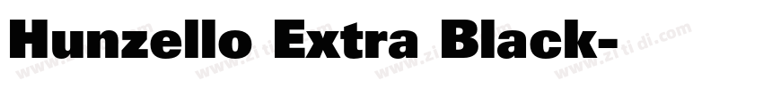 Hunzello Extra Black字体转换